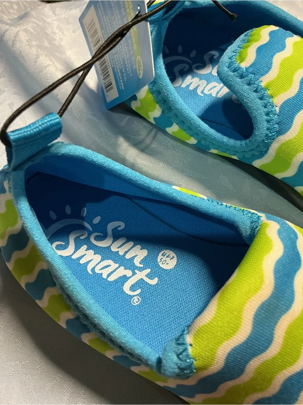 Children's Slip-On Wave Water Shoes - Blue & Lime